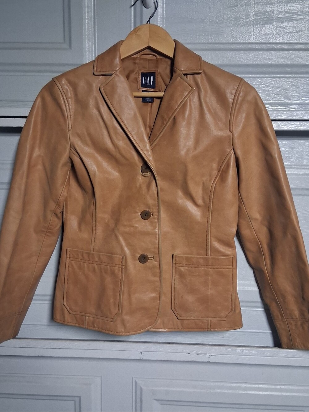 GAP Women's Tan Leather Blazer